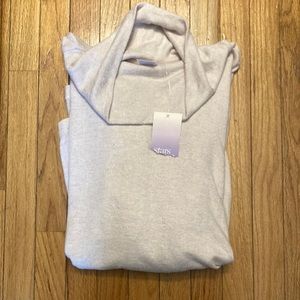 Pale pink cowl neck casual top